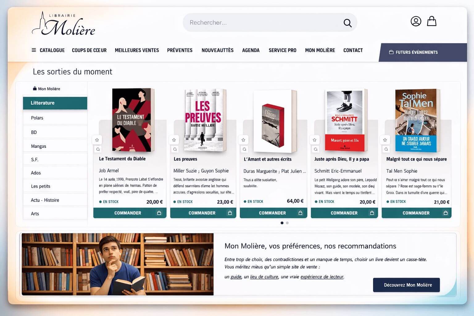 Librairie Molière — 2 millions de références en ligne