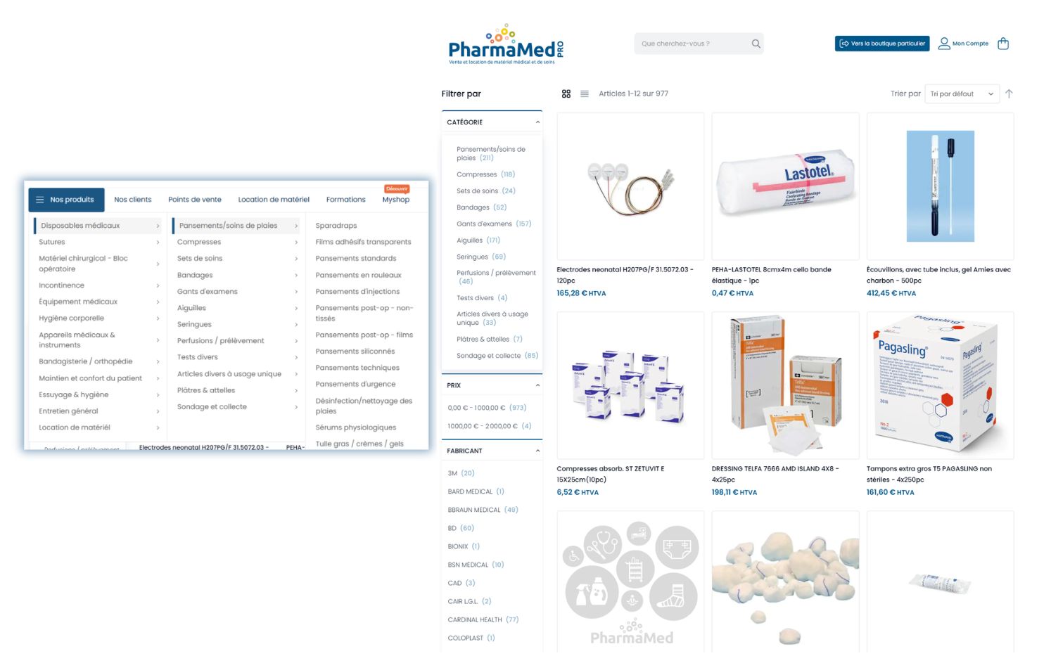 Architecture catalogue PharmaMed &mdash; 12 cat&eacute;gories m&eacute;tier