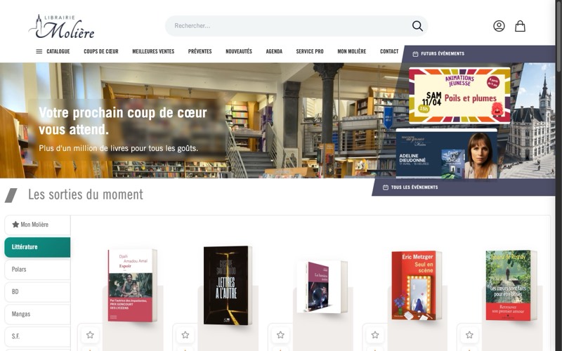 Librairie Moli&egrave;re - E-commerce Magento par WiMakeIT